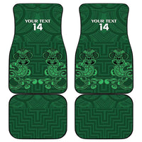 Custom Aotearoa Rugby Car Mats New Zealand Maori Kete Poutama Pattern