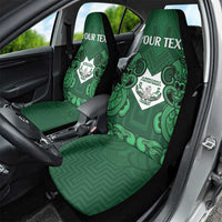 Custom Aotearoa Rugby Car Seat Cover New Zealand Maori Kete Poutama Pattern