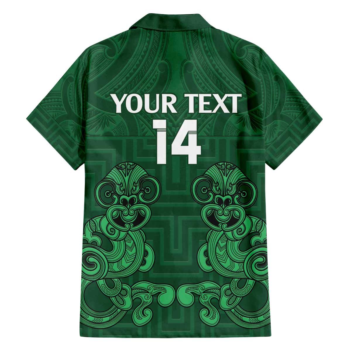 Custom Aotearoa Rugby Family Matching Puletasi and Hawaiian Shirt New Zealand Maori Kete Poutama Pattern