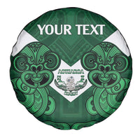 Custom Aotearoa Rugby Spare Tire Cover New Zealand Maori Kete Poutama Pattern