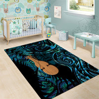 Kotiate New Zealand Area Rug Maori Weapon Paua Shell Haka Fern