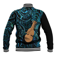 Kotiate New Zealand Baseball Jacket Maori Weapon Paua Shell Haka Fern