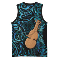 Kotiate New Zealand Basketball Jersey Maori Weapon Paua Shell Haka Fern