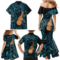 Kotiate New Zealand Family Matching Mermaid Dress and Hawaiian Shirt Maori Weapon Paua Shell Haka Fern