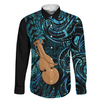Kotiate New Zealand Family Matching Off Shoulder Short Dress and Hawaiian Shirt Maori Weapon Paua Shell Haka Fern