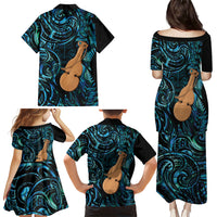 Kotiate New Zealand Family Matching Puletasi and Hawaiian Shirt Maori Weapon Paua Shell Haka Fern