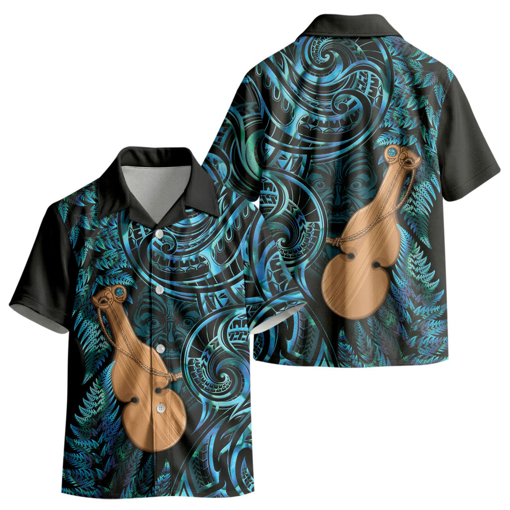 Kotiate New Zealand Kid Hawaiian Shirt Maori Weapon Paua Shell Haka Fern LT14 - Polynesian Pride