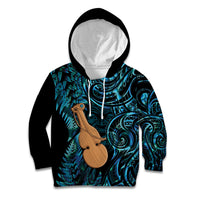 Kotiate New Zealand Kid Hoodie Maori Weapon Paua Shell Haka Fern