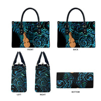 Kotiate New Zealand Leather Bag Maori Weapon Paua Shell Haka Fern
