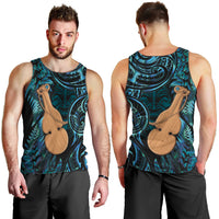 Kotiate New Zealand Men Tank Top Maori Weapon Paua Shell Haka Fern