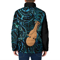 Kotiate New Zealand Padded Jacket Maori Weapon Paua Shell Haka Fern