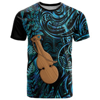 Kotiate New Zealand T Shirt Maori Weapon Paua Shell Haka Fern