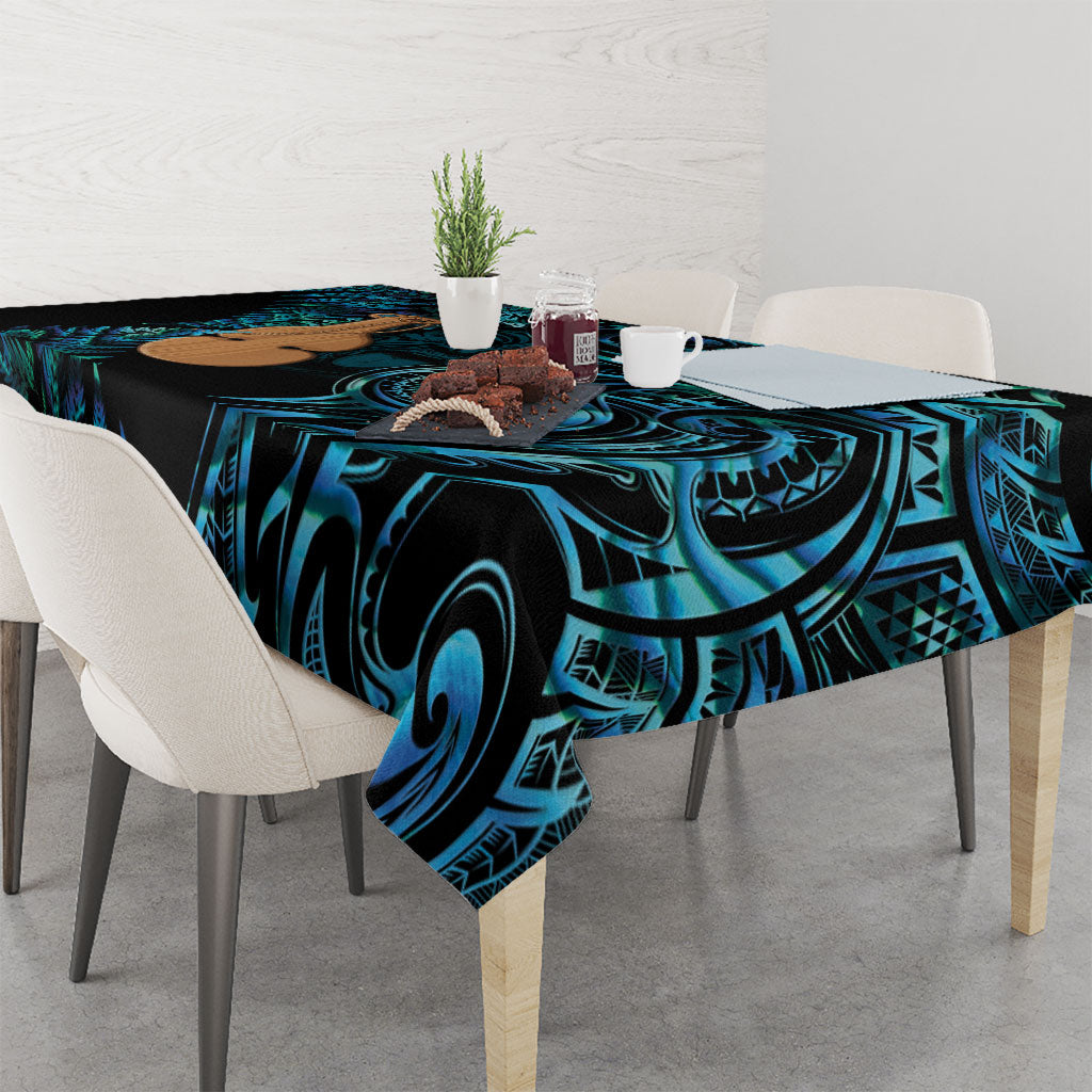 Kotiate New Zealand Tablecloth Maori Weapon Paua Shell Haka Fern