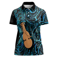 Kotiate New Zealand Women Polo Shirt Maori Weapon Paua Shell Haka Fern