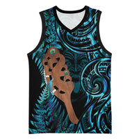 Maripi New Zealand Basketball Jersey Maori Weapon Paua Shell Haka Fern
