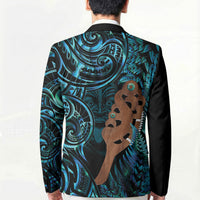 Maripi New Zealand Blazer Maori Weapon Paua Shell Haka Fern