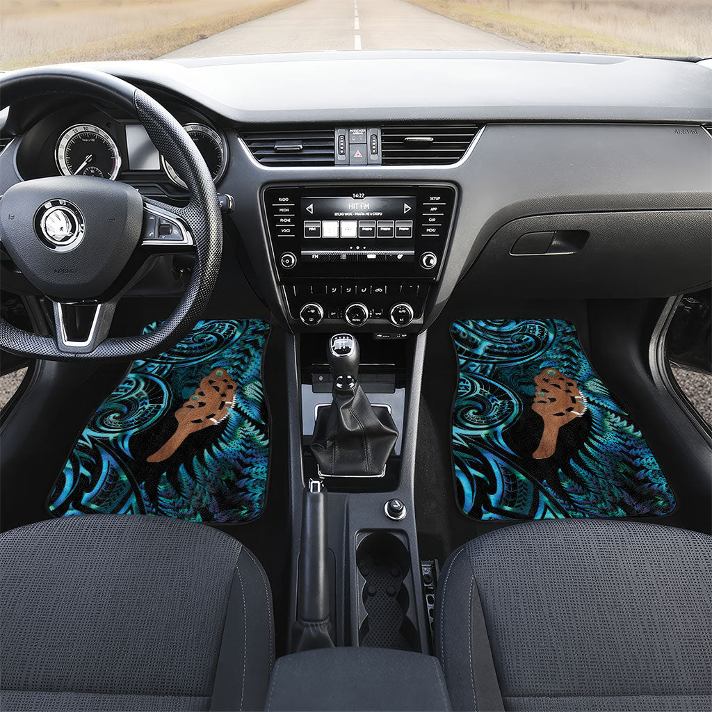 Maripi New Zealand Car Mats Maori Weapon Paua Shell Haka Fern