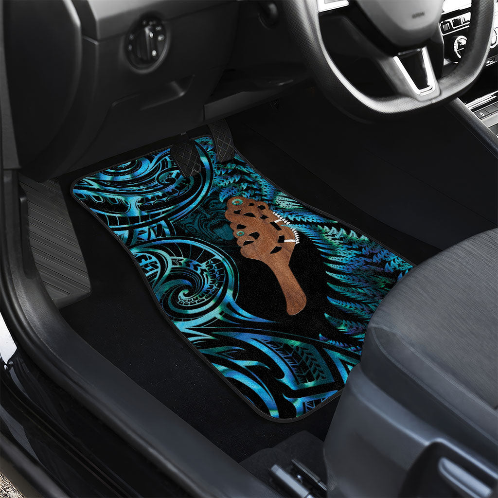 Maripi New Zealand Car Mats Maori Weapon Paua Shell Haka Fern