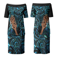 Maripi New Zealand Couples Matching Puletasi and Hawaiian Shirt Maori Weapon Paua Shell Haka Fern LT14 - Polynesian Pride