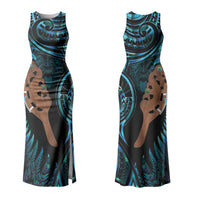 Maripi New Zealand Couples Matching Tank Maxi Dress and Hawaiian Shirt Maori Weapon Paua Shell Haka Fern LT14 - Polynesian Pride