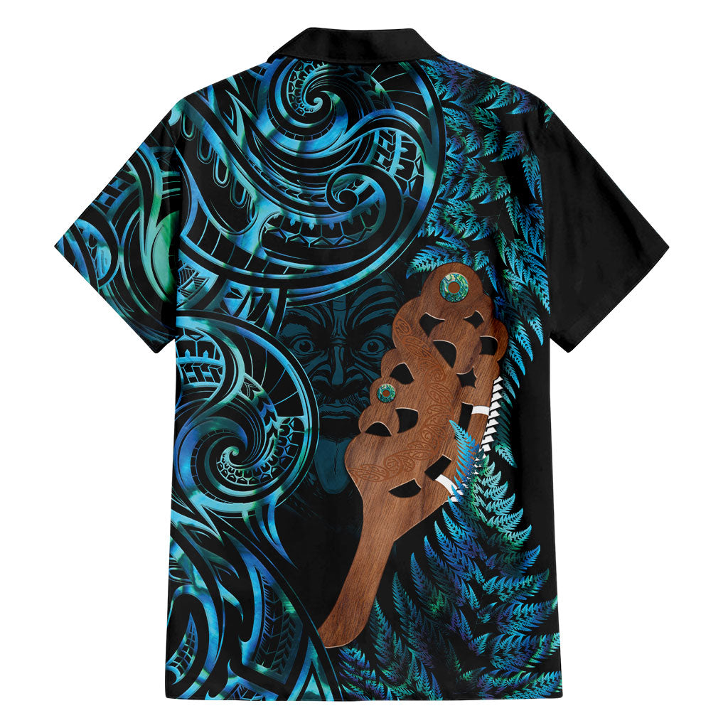 Maripi New Zealand Family Matching Mermaid Dress and Hawaiian Shirt Maori Weapon Paua Shell Haka Fern
