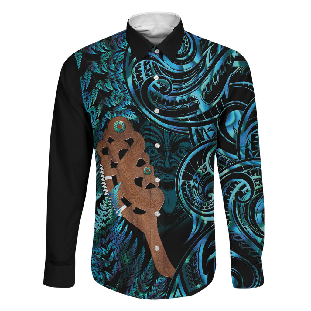 Maripi New Zealand Family Matching Mermaid Dress and Hawaiian Shirt Maori Weapon Paua Shell Haka Fern
