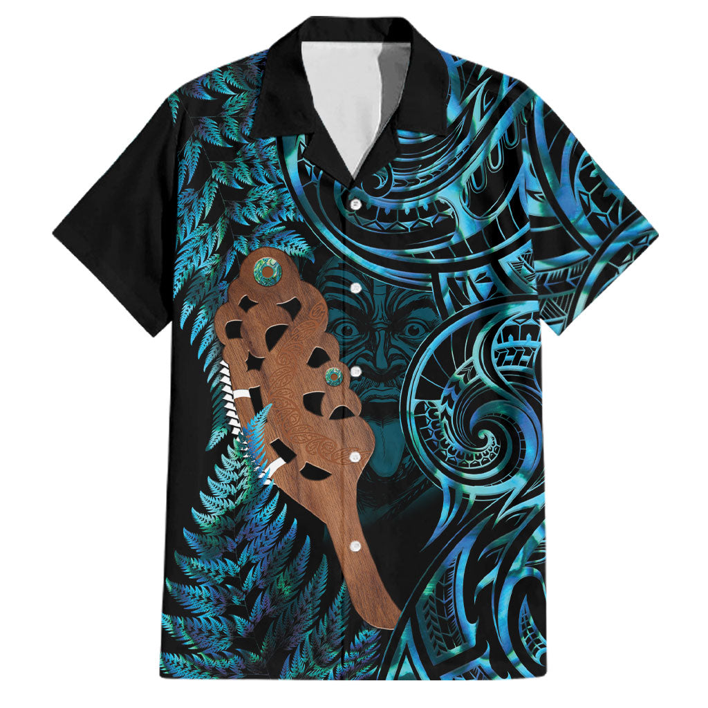 Maripi New Zealand Family Matching Puletasi and Hawaiian Shirt Maori Weapon Paua Shell Haka Fern