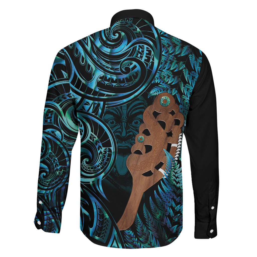 Maripi New Zealand Family Matching Summer Maxi Dress and Hawaiian Shirt Maori Weapon Paua Shell Haka Fern