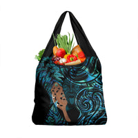 Maripi New Zealand Grocery Bag Maori Weapon Paua Shell Haka Fern