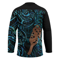 Maripi New Zealand Hockey Jersey Maori Weapon Paua Shell Haka Fern
