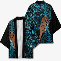 Maripi New Zealand Kimono Maori Weapon Paua Shell Haka Fern