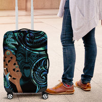 Maripi New Zealand Luggage Cover Maori Weapon Paua Shell Haka Fern