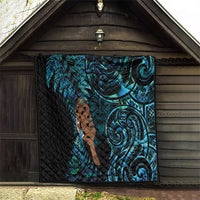 Maripi New Zealand Quilt Maori Weapon Paua Shell Haka Fern