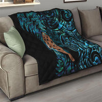 Maripi New Zealand Quilt Maori Weapon Paua Shell Haka Fern