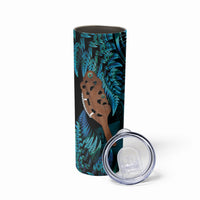 Maripi New Zealand Skinny Tumbler Maori Weapon Paua Shell Haka Fern