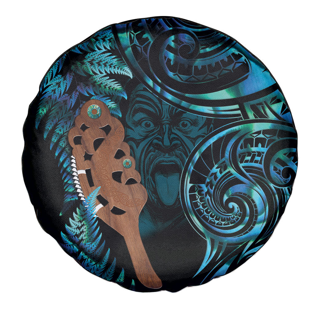 Maripi New Zealand Spare Tire Cover Maori Weapon Paua Shell Haka Fern