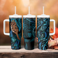 Maripi New Zealand Tumbler With Handle Maori Weapon Paua Shell Haka Fern
