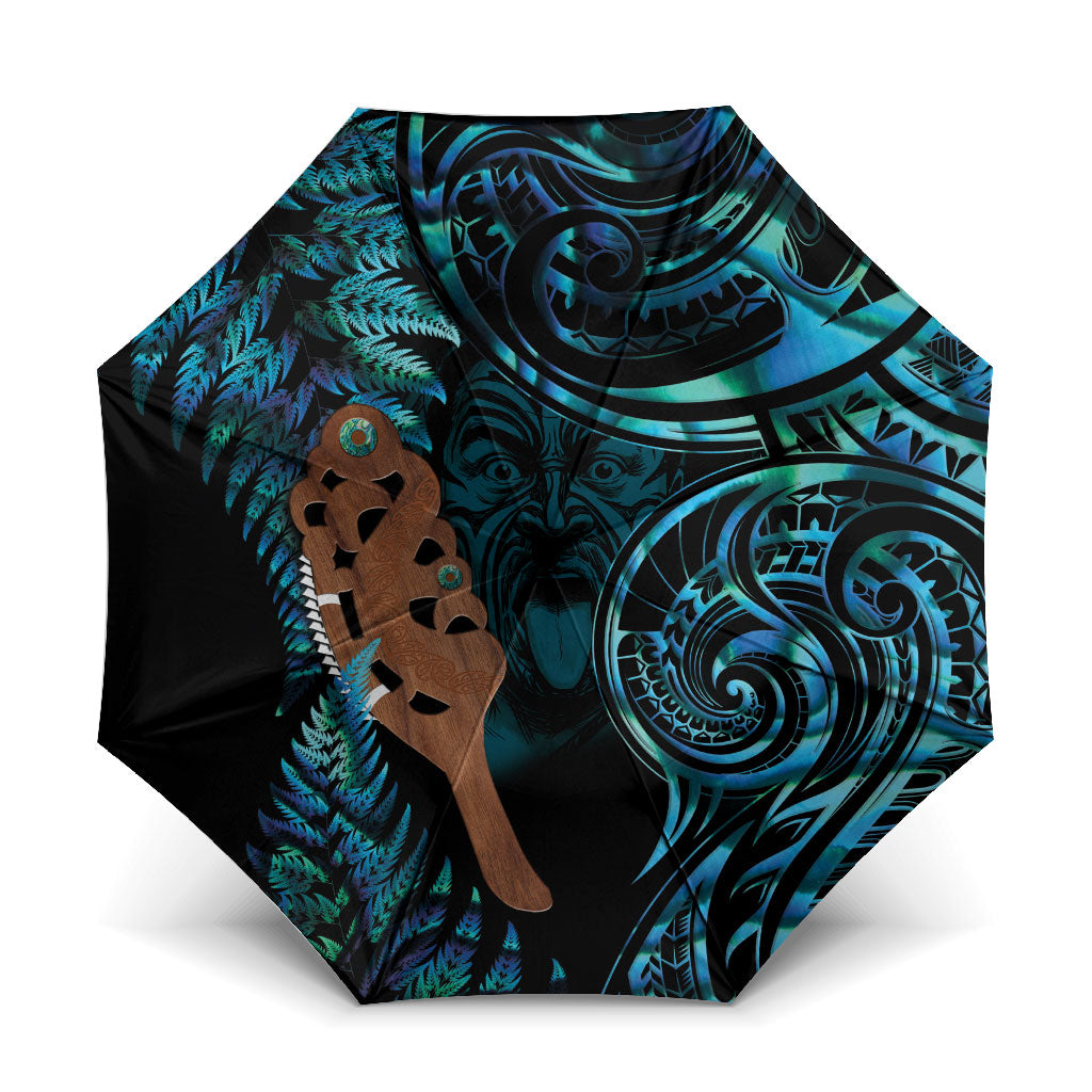 Maripi New Zealand Umbrella Maori Weapon Paua Shell Haka Fern