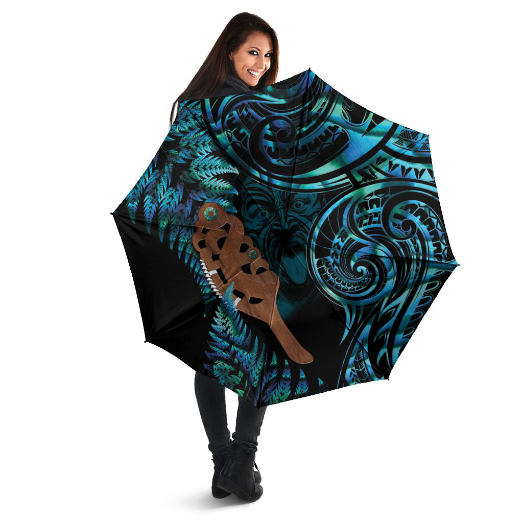 Maripi New Zealand Umbrella Maori Weapon Paua Shell Haka Fern