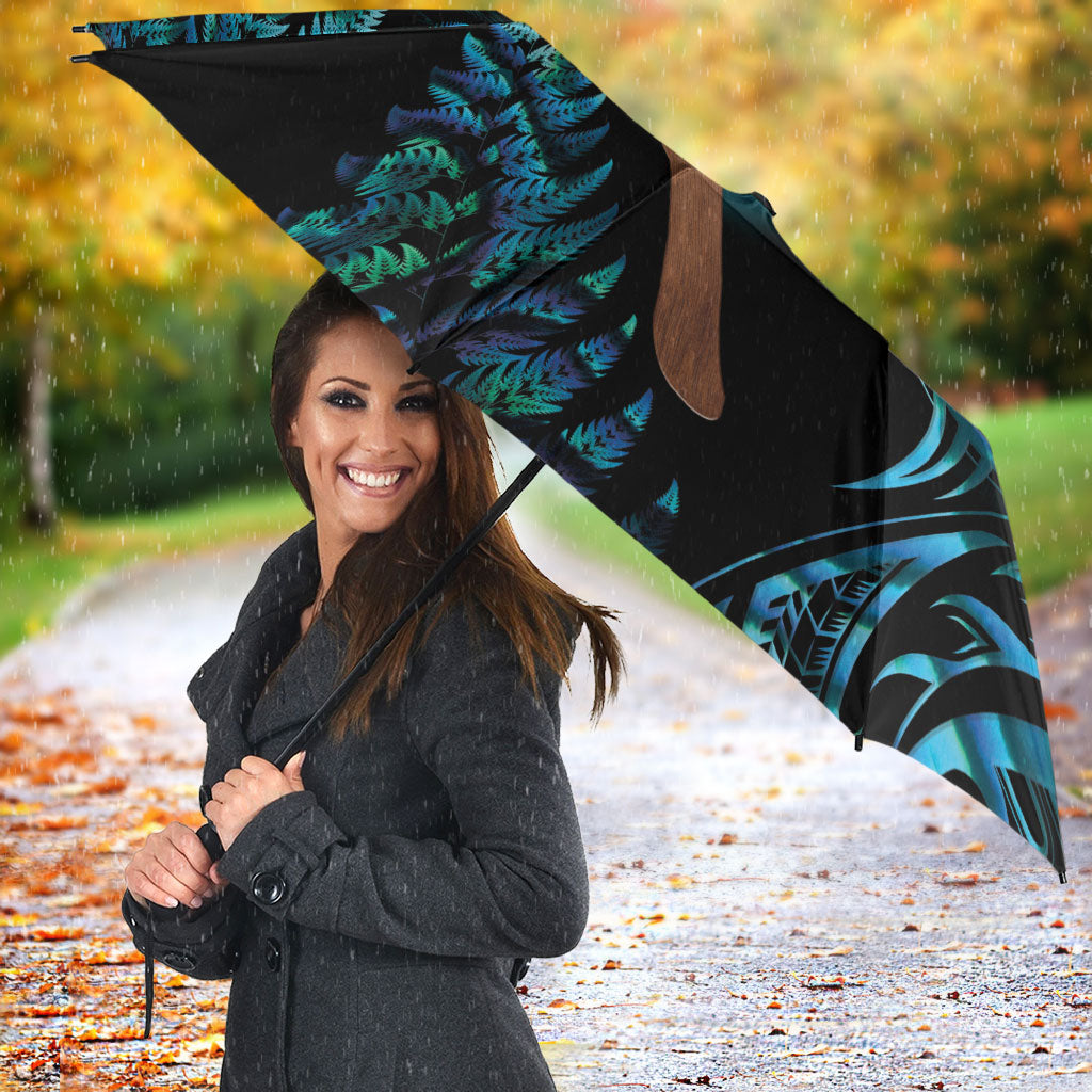 Maripi New Zealand Umbrella Maori Weapon Paua Shell Haka Fern