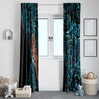 Maripi New Zealand Window Curtain Maori Weapon Paua Shell Haka Fern