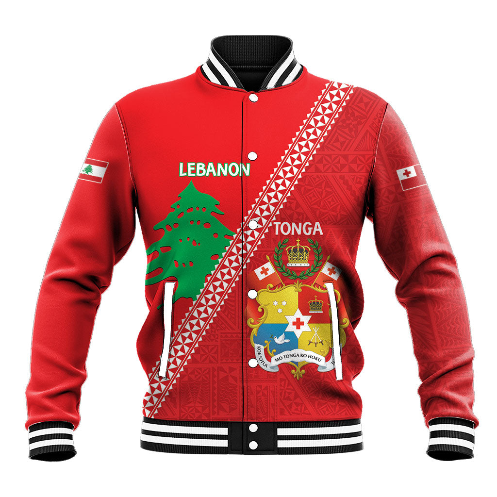 Tonga And Lebanon Baseball Jacket 2026 Together Half Style