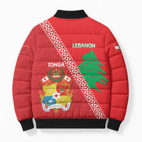 Tonga And Lebanon Bomber Puffer Jacket 2026 Together Half Style