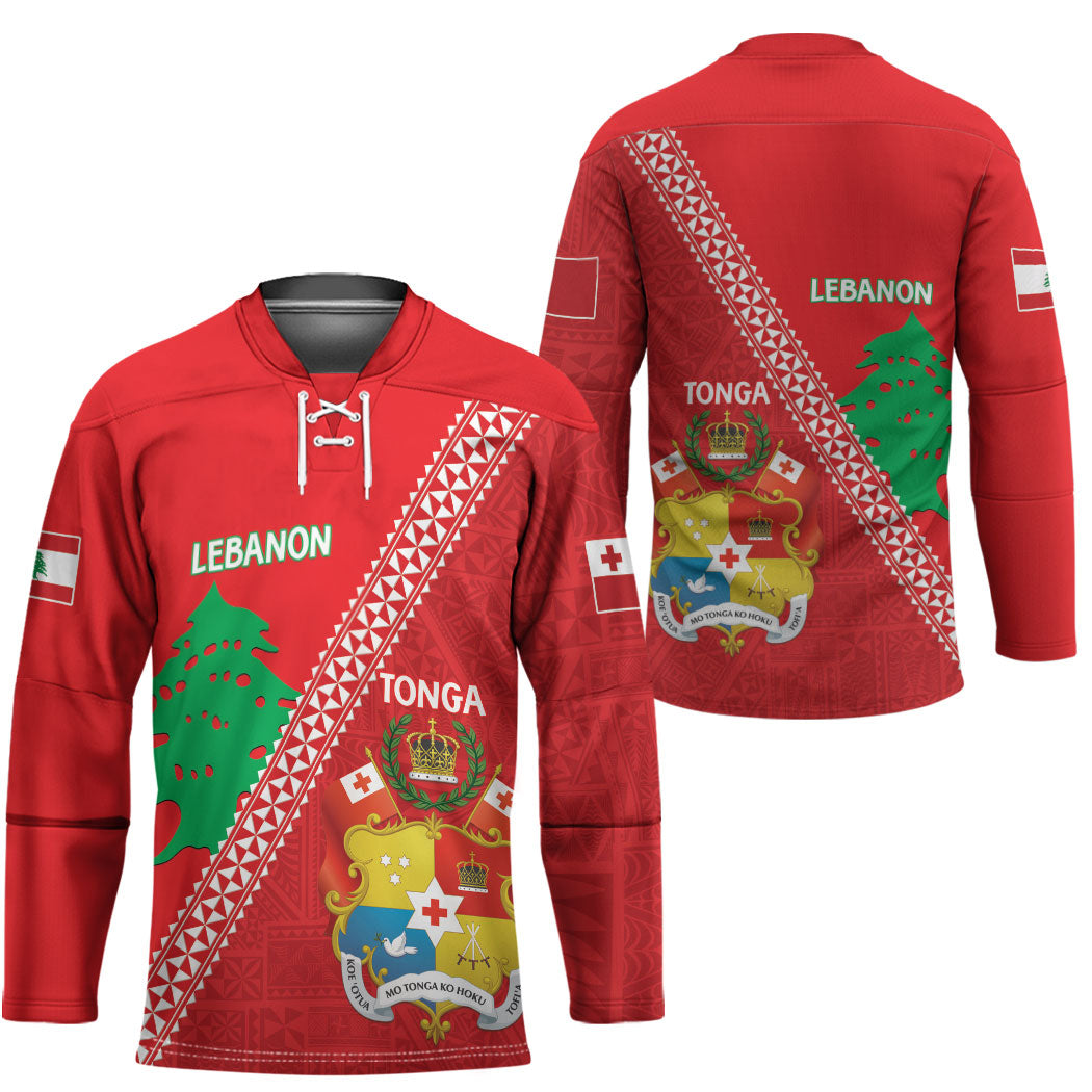 Tonga And Lebanon Hockey Jersey 2026 Together Half Style