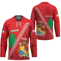 Tonga And Lebanon Hockey Jersey 2026 Together Half Style
