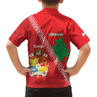 Tonga And Lebanon Kid Hawaiian Shirt 2026 Together Half Style