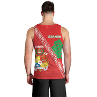 Tonga And Lebanon Men Tank Top 2026 Together Half Style