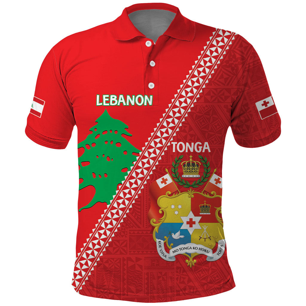 Tonga And Lebanon Polo Shirt 2026 Together Half Style