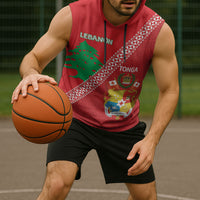 Tonga And Lebanon Sleeveless Hoodie 2026 Together Half Style