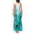 Hawaii Tank Maxi Dress Polynesian Shark Tattoo With Plumeria Turquoise Gradient LT14 - Polynesian Pride